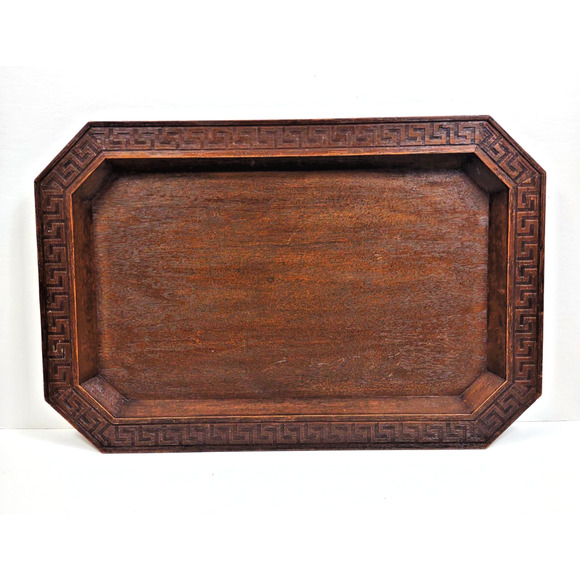 Vintage MCM Westwood Thermo-serv Large Charcuterie Serving Tray 21x14 Greek Key - Picture 1 of 9